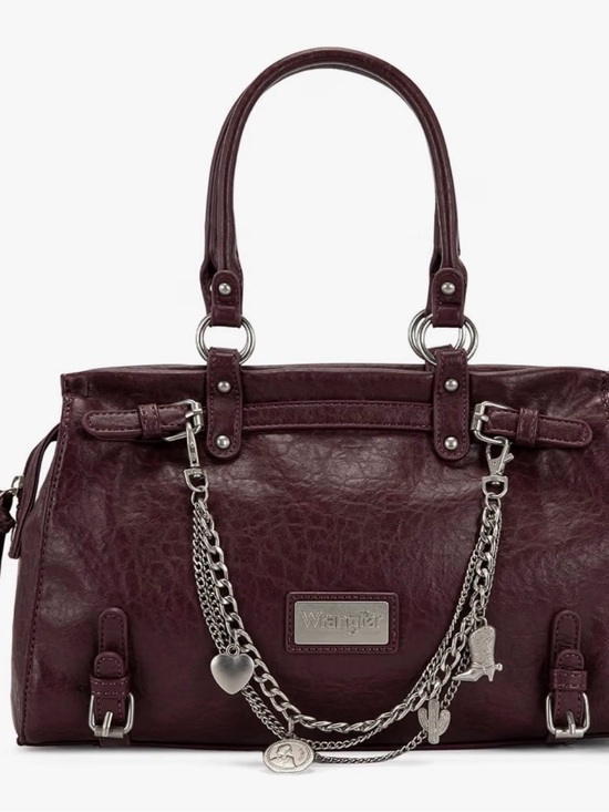 Wrangler Handbags - Wrangler Women's Shoulder Tote in Burgundy
